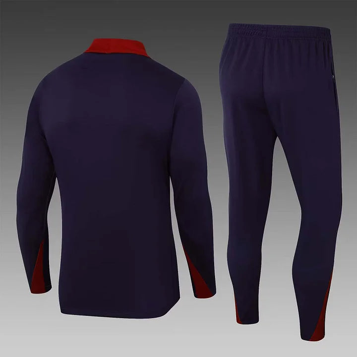 England 24/25 Half-Zip Blue Tracksuit