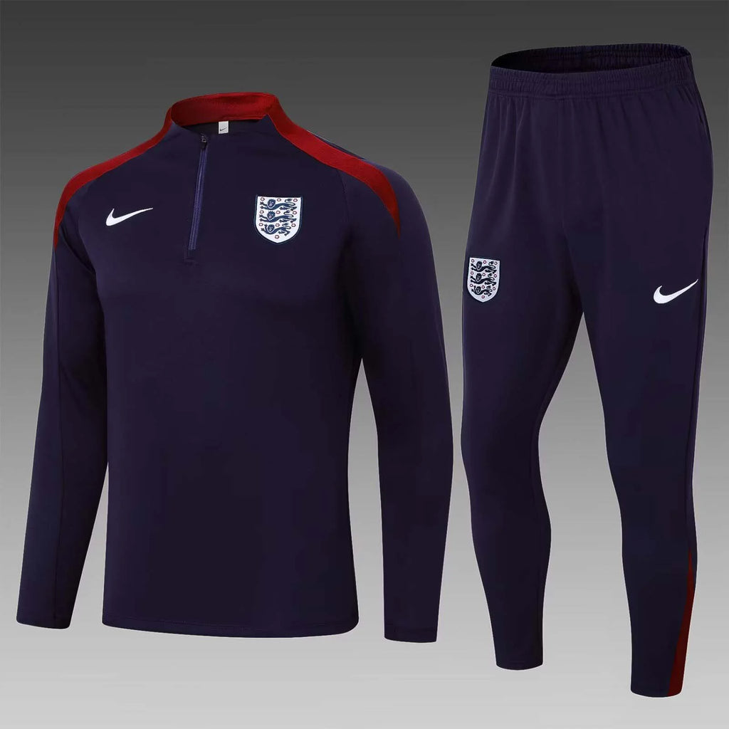 England 24/25 Half-Zip Blue Tracksuit